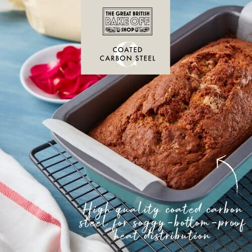 2lb Loaf Tin, Bread tin for Baking, 900g Capacity, for Banana, White