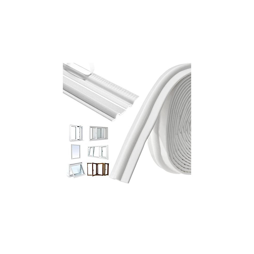 Maudzlan 236 Inch/6M Window Draft Blocker,Insect Proof Self-Adhesive Insulation Seal Strip Draught Excluder Sound Proofing Strip, Foam Tape For Windows Doors