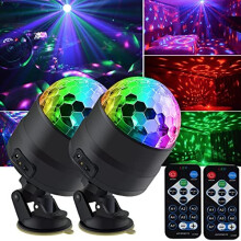 2Pack Disco Lights, Disco Ball Lights,Disco Lights for Parties,Disco Lights for Kids, 4Watts RGBP Party Lights, DJ Lights, Disco Light Bulb