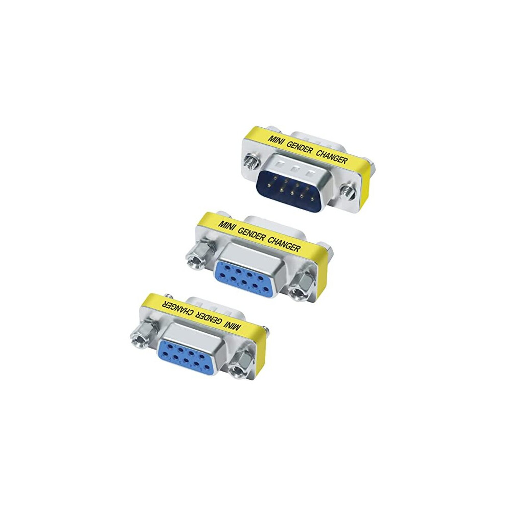 Db9 Connector Male To Female Gender Changer Serial Adapter Female To Female, Male To Male Rs232 Coupler Ï¼3Packï¼ 6945279525295