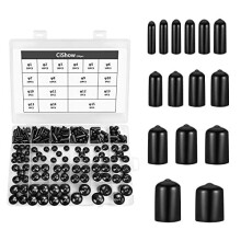 238pcs Rubber Screw Thread Protectors Soft Pvc End Caps Vinyl Flexible Round Hose Tube Bolt Cap Cover Plastic Nut End Cap Cover, for Protect Pipe End