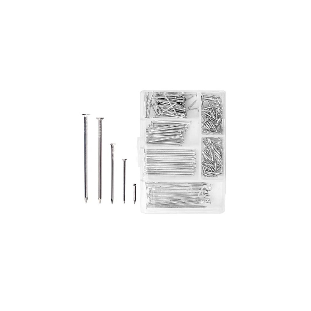 D.a.y. Republic 250 Assorted Flat Head Nails Perfect For Wood And Hanging Pictures, Long, Medium And Small Wall Nails For Diy And Crafts, Home Décor, Woodwork,