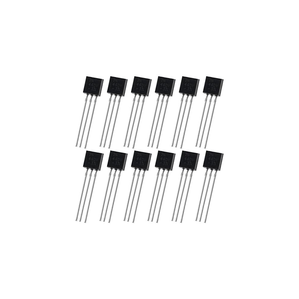 200Pcs 2N4401 To-92 Npn Transistor 40V 0.6A For Electronic Diy Project Amplifier Solar Panel Charger Circuit Product Development Switching Power 6975498018315