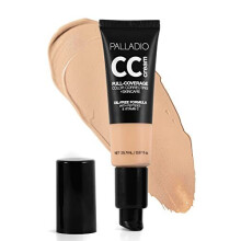 Full-Coverage Color Correction CC Cream, Oil-Free with Peptides & Vitamin C, Best for Correcting Redness and Uneven Skin Tone, Buildable Foundation