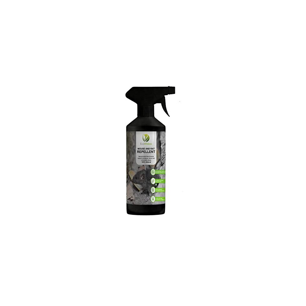 Mouse Repellent Spray 500ml Mouse & Rat Repellent Outdoor and Indoors - Natural Peppermint Oil Spray - Peppermint Oil Rat Repellent Alternative to