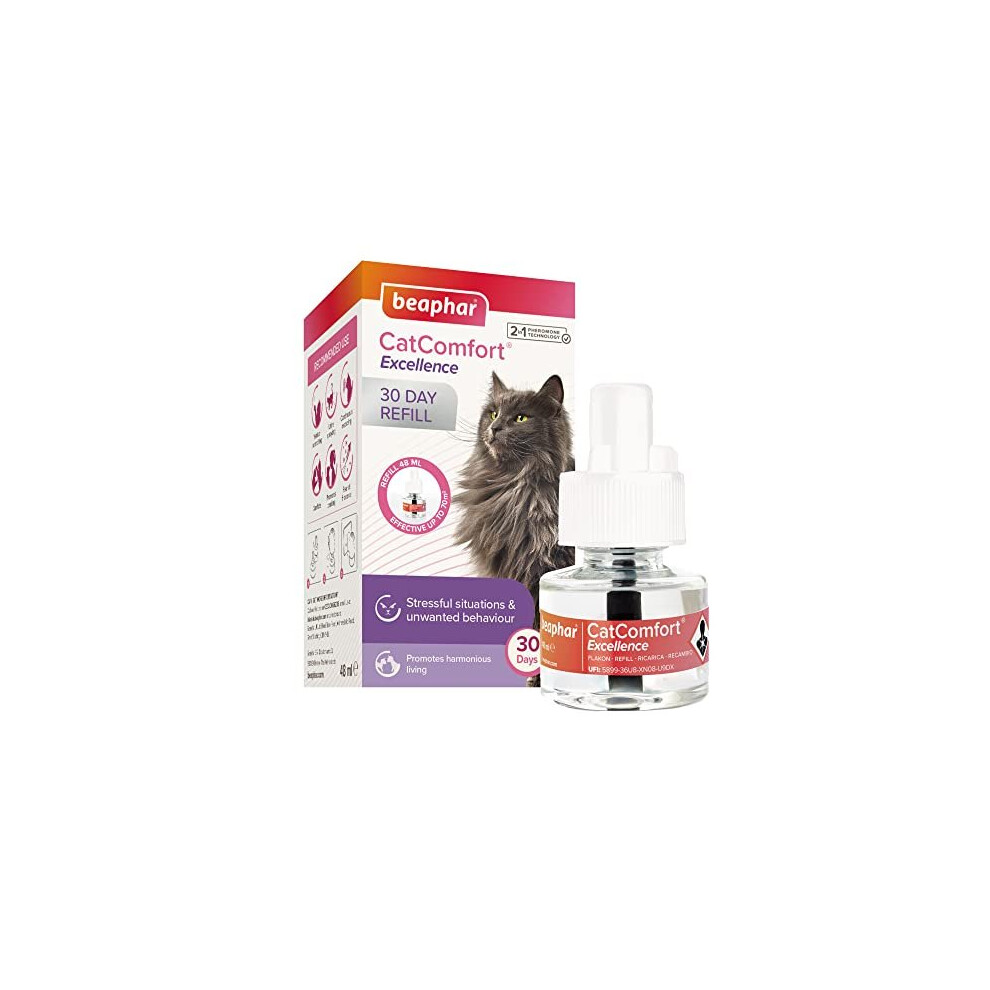 Beaphar | Catcomfort Excellence Refill | Optimises Feelings Of Reassurance & Well-Being | Promotes Multi-Cat Harmonious Living | For Use With Catcomfort