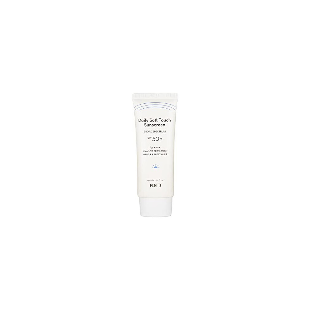 Purito Daily Soft Touch Sunscreen 60Ml / 2.02 Fl. Oz. Spf 50+ Pa ++++ Safe Ingredients, Broad-Spectrum, Calm, Soothing, Vegan, Cruelty-Free
