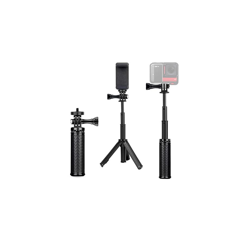 3-In-1 Portable Extendable Vlog Selfie Stick Tripod Stand For Gopro Hero 11/10/9/8/7/6/5/4 3/2/, Fusion, Max, Session, Akaso, Sjcam, Insta 360, Dji 716670929489