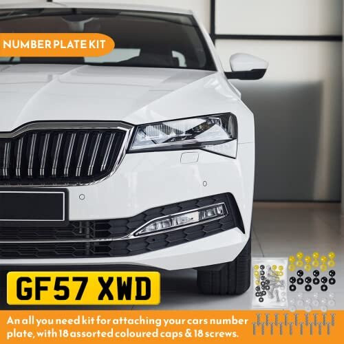 Car Number Plate Fixing Kit, Screws & Caps ???????????????? Number