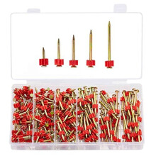 140 Pcs Masonry Nails Set, 5 Sizes of Galvanized Anti-Corrosion Masonry Nails for Brick Wall & Wood, Hardware Accessories Fasteners for DIY and Home
