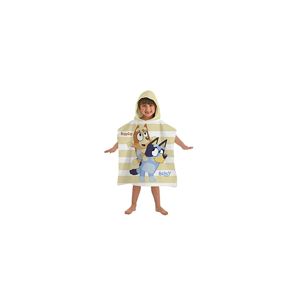 Bingo Hooded Poncho Beach Towel Kids Swimming Bath Towels for Children Character Tv Show Gift for Boys Girls 50 x 115 cm