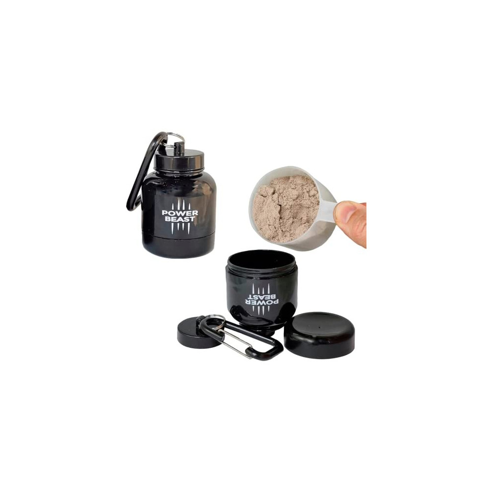 Power Beast Protein Powder And Supplement Funnel Keychain, Portable To-Go Container, Portable Protein Powder Container For The Gym Workouts, Fitness, And Travel