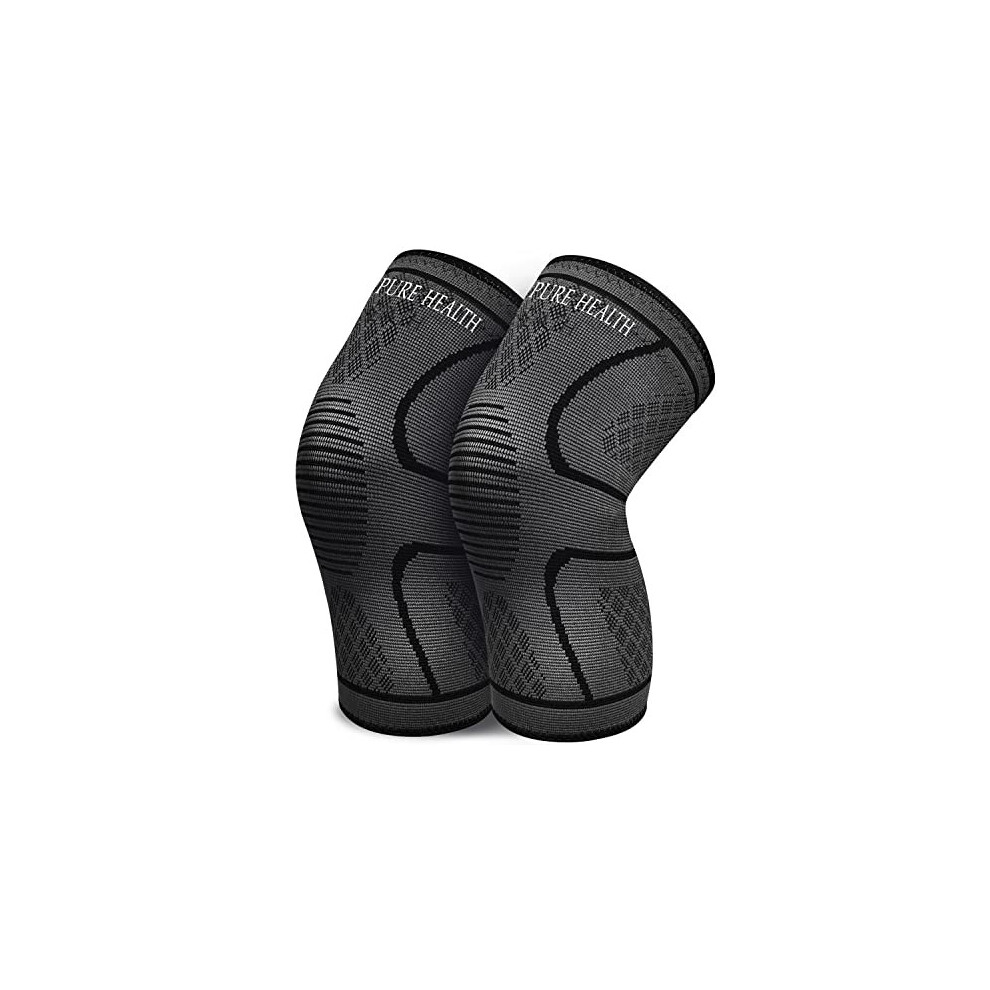 Pure Health Knee Support Brace Compression Sleeve For Arthritis, Joint Pain, Ligament Injury, Meniscus Tear, Acl, Mcl, Tendonitis, Pain Relief (Pack 1 Large)