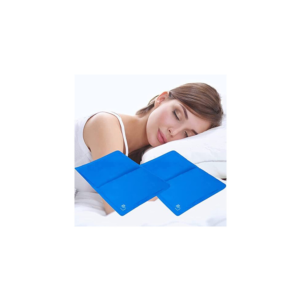 Supply Cube 2 Pack Gel Cooling Mat | Cooling Gel Pillow for Absorbs and Dissipates Heat | Cooling Pillow Cushion Pads for Night Sweats & Cooling