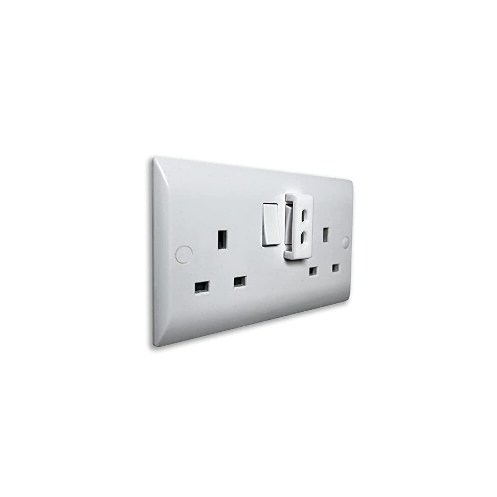 Decoralin 4 Pack Socket Switch Cover Guard Caps Prevents Kids Or Accidental On Off Switching Whilst Allowing Easy Access For Intentional Switching (White)