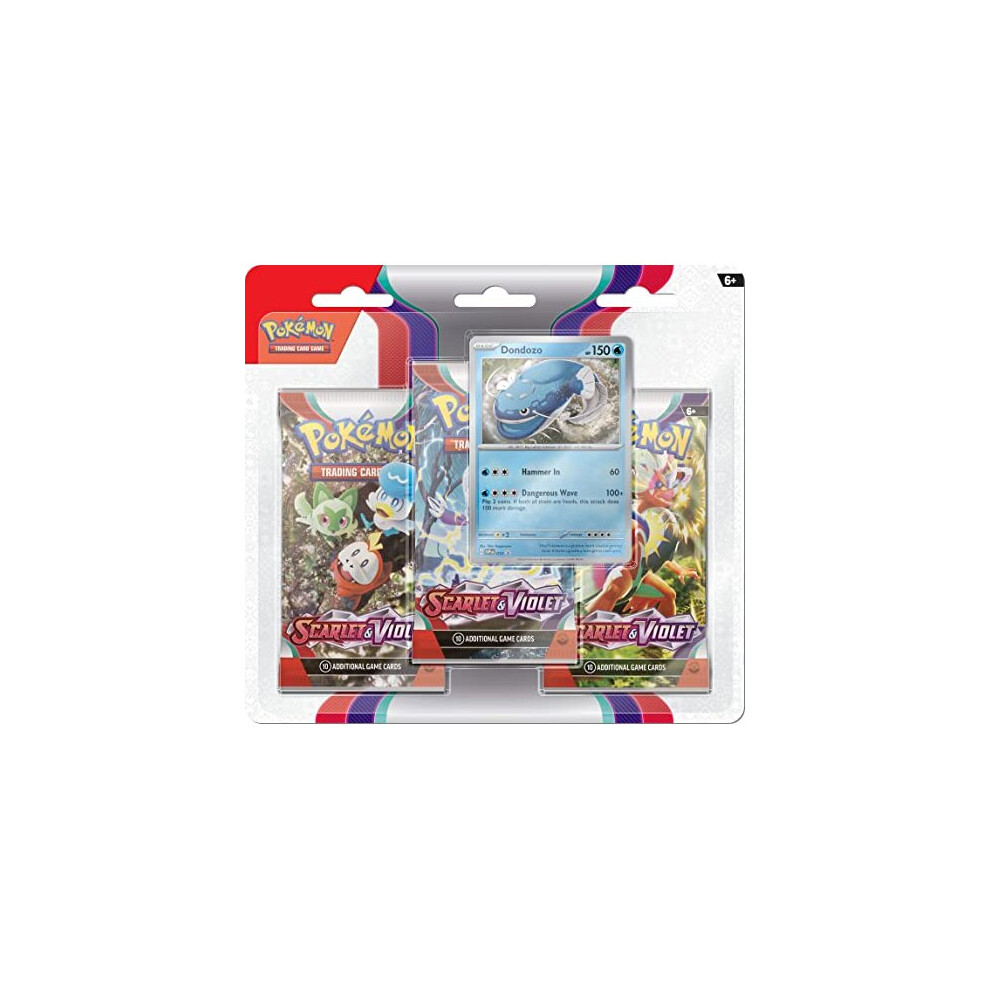 Pokémon Tcg: Scarlet And Violet Triple Pack - Dondozo (3 Boosters And Foil Promo Card)