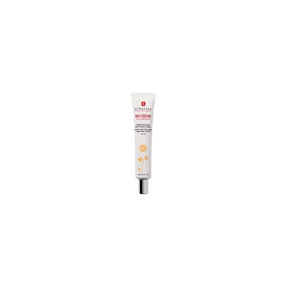 Erborian - Bb With Ginseng - Complexion - "Baby Skin" Effect - Korean Cosmetic Treatment 5 -In -1 For Spf 20 - Nude - 40 Ml Cream