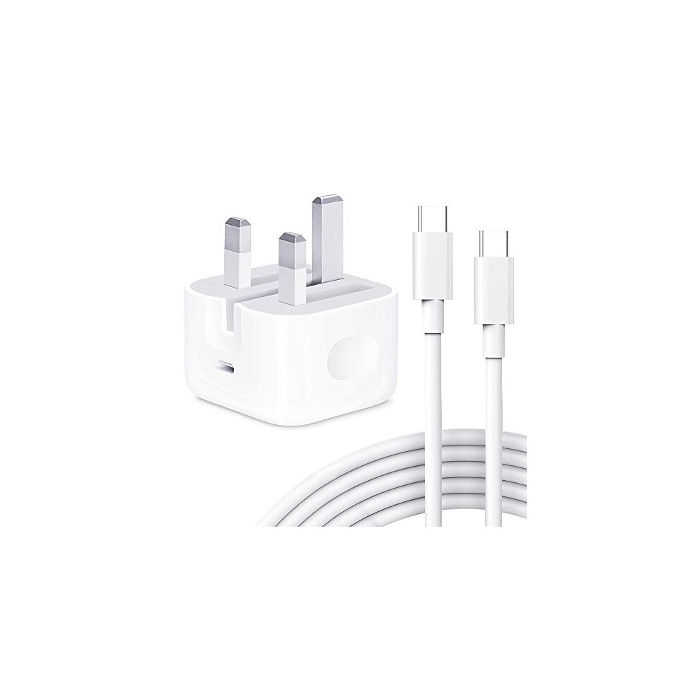 Rvntop Charger For Ipad Pro 20W Usb C Fast Charger With 2M Usb C Cable For Ipad Pro 12.9"/11" 2018 To 2022, For Ipad Air 10.9" Gen 4Th/5Th, For Ipad Mini 6Th