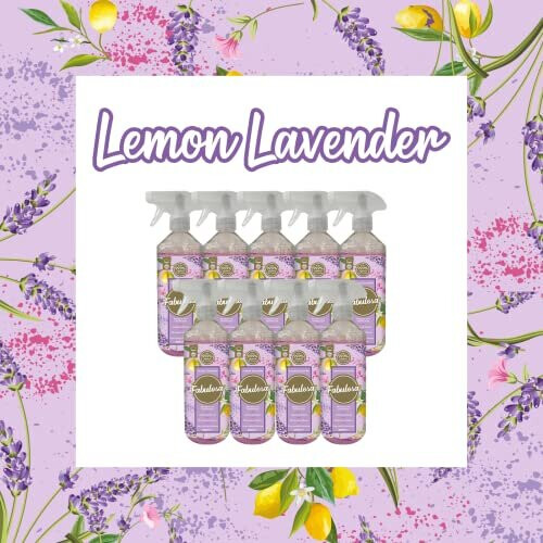 Fabulosa Antibacterial Disinfectant Spray, All Purpose Multi Surface Cleaner, 500ml, 9 pack, Lemon Lavender 1