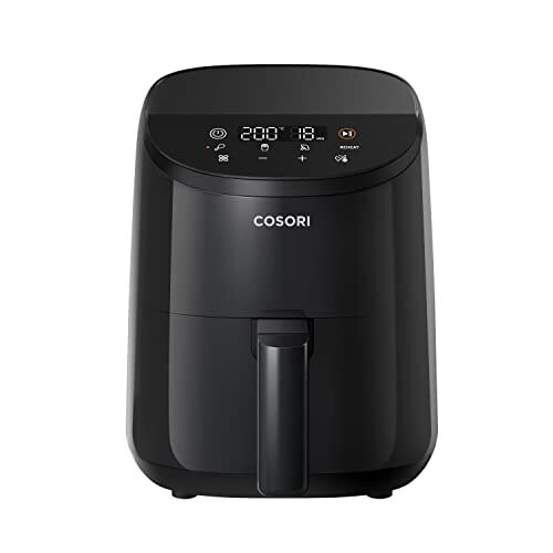 COSORI Small Air Fryer Oven 2L, 4-in-1 Mini Air Fryer, Energy-saving, Reheat, Space-saving & Low-noise, Nonstick and Dishwasher Safe Basket, 97% less oil,