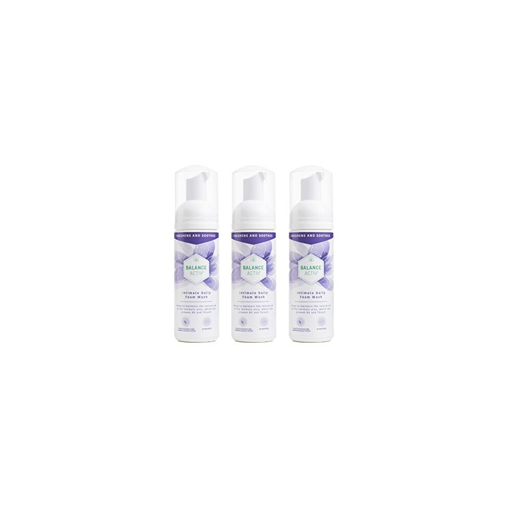 Balance Activ | Ph Balanced Intimate Daily Foam Wash | Relieves Vaginal And Vulval Discomfort (150Ml) | 3 Pack