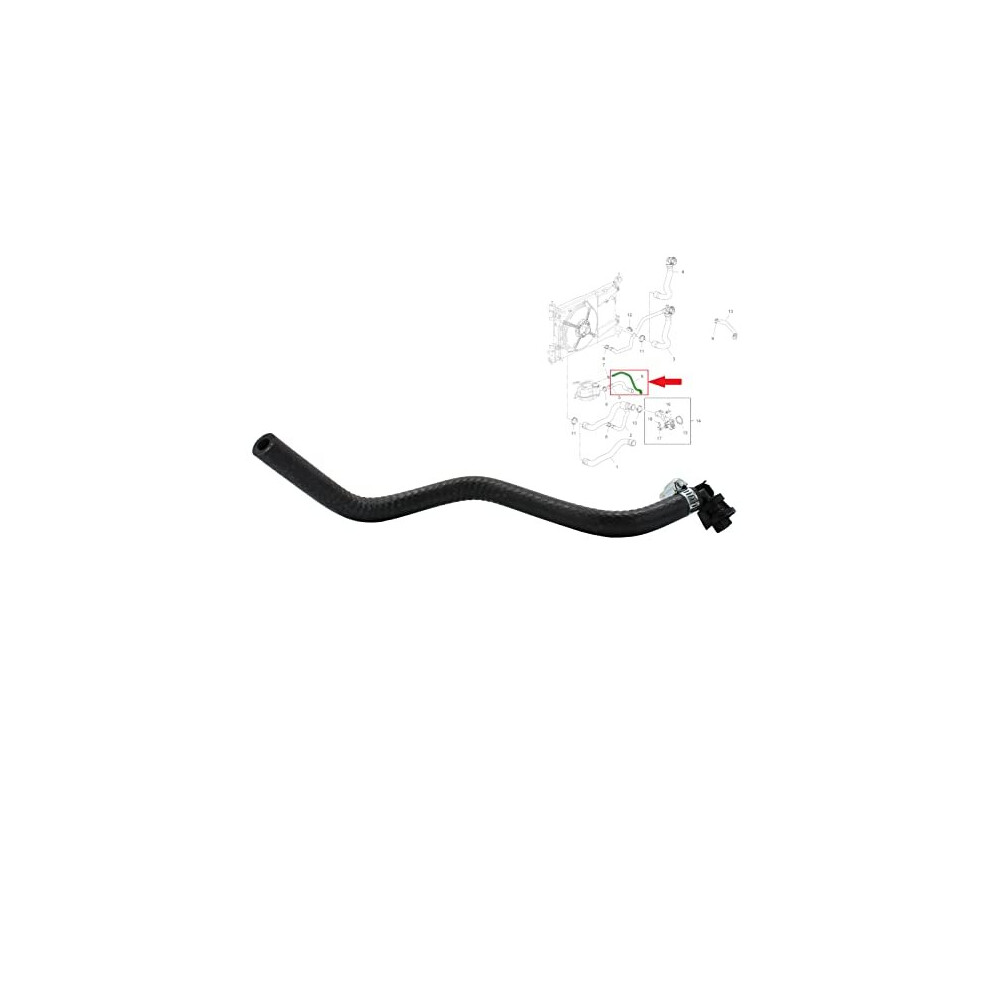 Water Hose Thermostat Housing To Header Tank For Opel Vauxhall Corsa D Mk3 Meriva B Mk2 1.2 1.4 1337868 13249353 1336027 769632337129