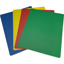 TIJAR Chopping Board Set, Set of 4 Colourful Flexible Strong Plastic Chopping Boards, BPA-Free Cutting Mats, Non-Porous, Dishwasher Safe (4)