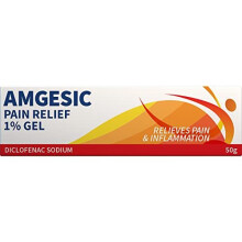 Pain Relief 1% Gel 50g - Deep Relief Diclofenac Gel - Anti-Inflammatory Gel for Back and Muscle Pain Relief, Aches, Stiff Joints and Swelling