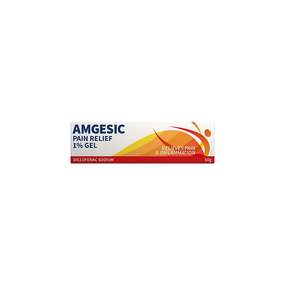 Amgesic Pain Relief 1% Gel 50G - Deep Relief Diclofenac Gel - Anti-Inflammatory Gel For Back And Muscle Pain Relief, Aches, Stiff Joints And Swelling