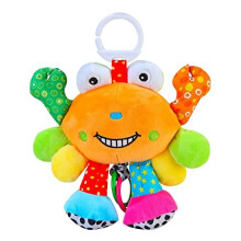 CB2203 CRAB Clip on Pram and Pushchair Newborn Baby Toy with teether, Sensory Toy for Babies Boys and Girls from NewBorn