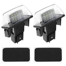 2PCS Car Number Plate Lights SMD LED License Plate Lamp Compatible with 206 207 407 406 306 307 308 5008 C3 C3 II C3 Picasso C4 Picasso C5 II C6