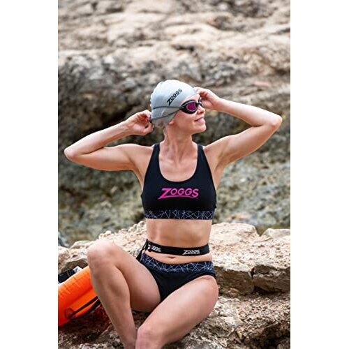 Zoggs Unisex Easy-fit Silicone Swimming cap, Silver, Normal UK 2