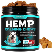 Dog Calming Chews, Hemp Calming Anxiety Relief Treats For Dogs, Reduce Stress, Fear, Separation Anxiety, Barking, Hyperactivity, Reactivity,