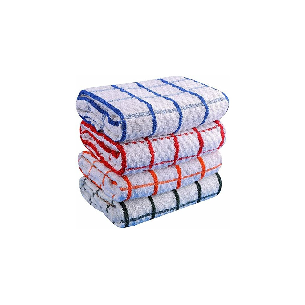 Dreamnights Tea Towels Extra Large 70 X 40 Cm Kitchen Towels Set - 100% Cotton Terry Towelling Soft Absorbent Lint Free Kitchen Cloth Dish Towels And Bar Towels