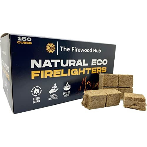160 EcoFriendly Natural Wood Firelighters Sustainable Wood Fiber