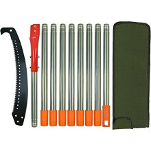 Pruning Saw with Handle 4 m Hand Saw Adjustable Length Pruning Saw Garden Tool Set Pole Pruner High-Reach Pole with Carry Bag Cuts Clean and Quick for