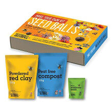 Seed Bomb Making Kit with Enough Bee Friendly Wildflower Seed Mix for 40-60 Balls | Make Your Own Kit | Easy and Eco Friendly Grow Your Own Kits for