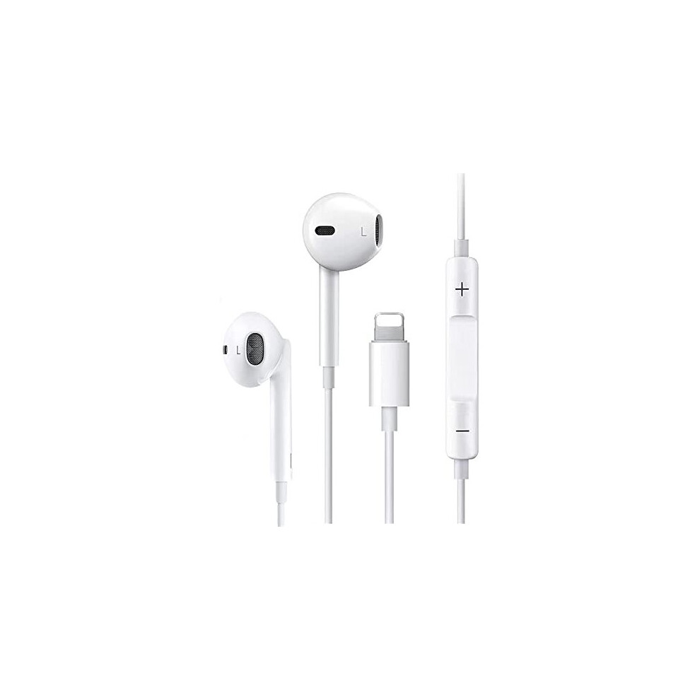 Wired Earphones for iPhone,in-ear HiFi stereo noise isolating earbuds,With volume control and microphone,Noise earphone Cancellation Compatible With