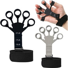 2PCS Finger Strengthener, Hand Strengthener Finger Exerciser Stretcher,Finger Exerciser & Hand Strengthener, Extension Exerciser Gripper Band for