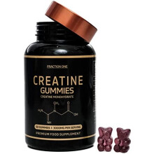 Creatine Gummies - 60 Premium Gummies - 3000mg of Creatine Monohydrate Per Serving - Delicious Berry Flavour - Suitable for Men & Women - Ideal