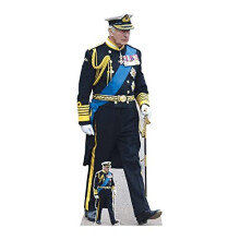 SC4410 King Charles Cut Out Life Size - King Charles Coronation Decoration - King Charles III - Professional Print Quality - With Free Mini Coronation