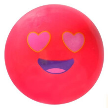 PINK SMILE EMOJI HOCKEY BALL