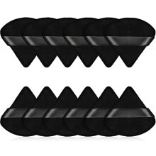 12 Pieces Powder Puff Triangle Powder Puff Soft Makeup Powder Puffs Reusable Powder Puff Triangle Dry Wet Velour Puff for Loose Powder Daily Makeup