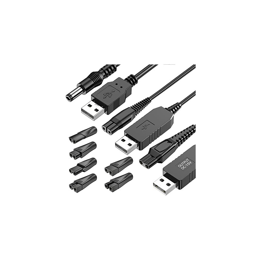 Ancable Usb Shaver Power Adapter Kit Replacement, Charger Kit Compatible With Norelco Shavers Hq8505 5000/7000 Series, Electric Hairdressers, Shavers,