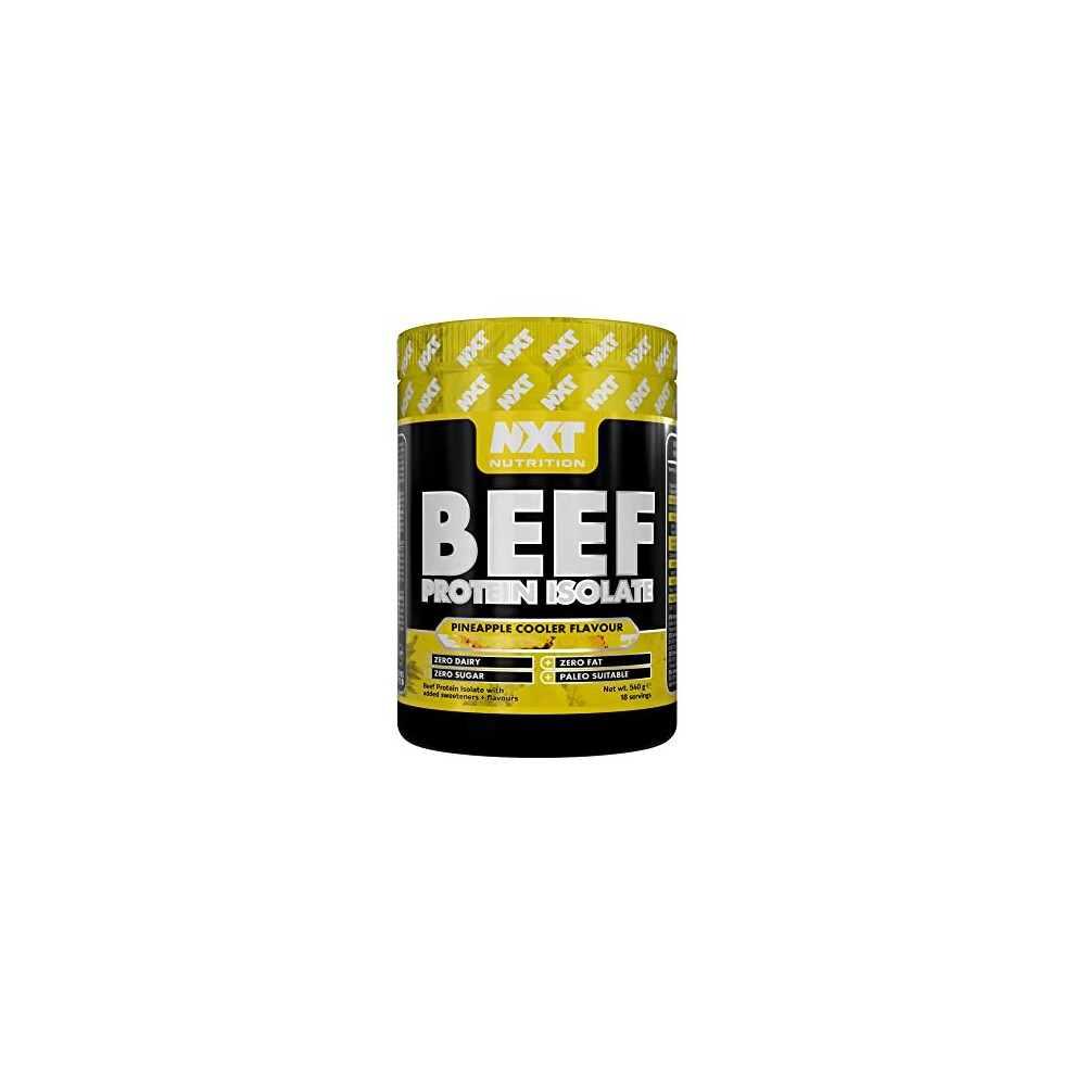 Nxt Nutrition Nxt Beef Protein Isolate 540G - High Protein Powder In Natural Amino Acids - Paleo, Keto Friendly - Dairy And Gluten Free | 540G (Pineapple)