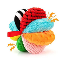 8-in-1 Texture Sensory Balls for Infant,Rainbow Fabric Baby Ball Toy for Sensory Development,Montessori Toys for Babies 6-12 months,8 Different