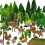 Mixed Model Trees, (4-16 cm), Toy Plastic Trees, Small World Trees, Ho Scale Bushes with Animals Figures, Plastic Trees for Projects, Model Train 1