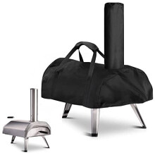 Pizza Oven Cover for BIG HORN, Portable Pizza Oven Accessories Waterproof Pizza Oven Covers with Chimney Outdoor Protective Carry