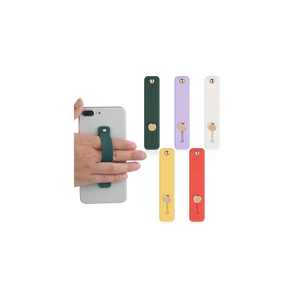 Phone Loop Finger Holder, 5 Pcs Phone Grip Holder, Finger Cell Phone Grip, Silicone Phone Finger Strap, Telescopic Mobile Phone Holder For All 5014542643910