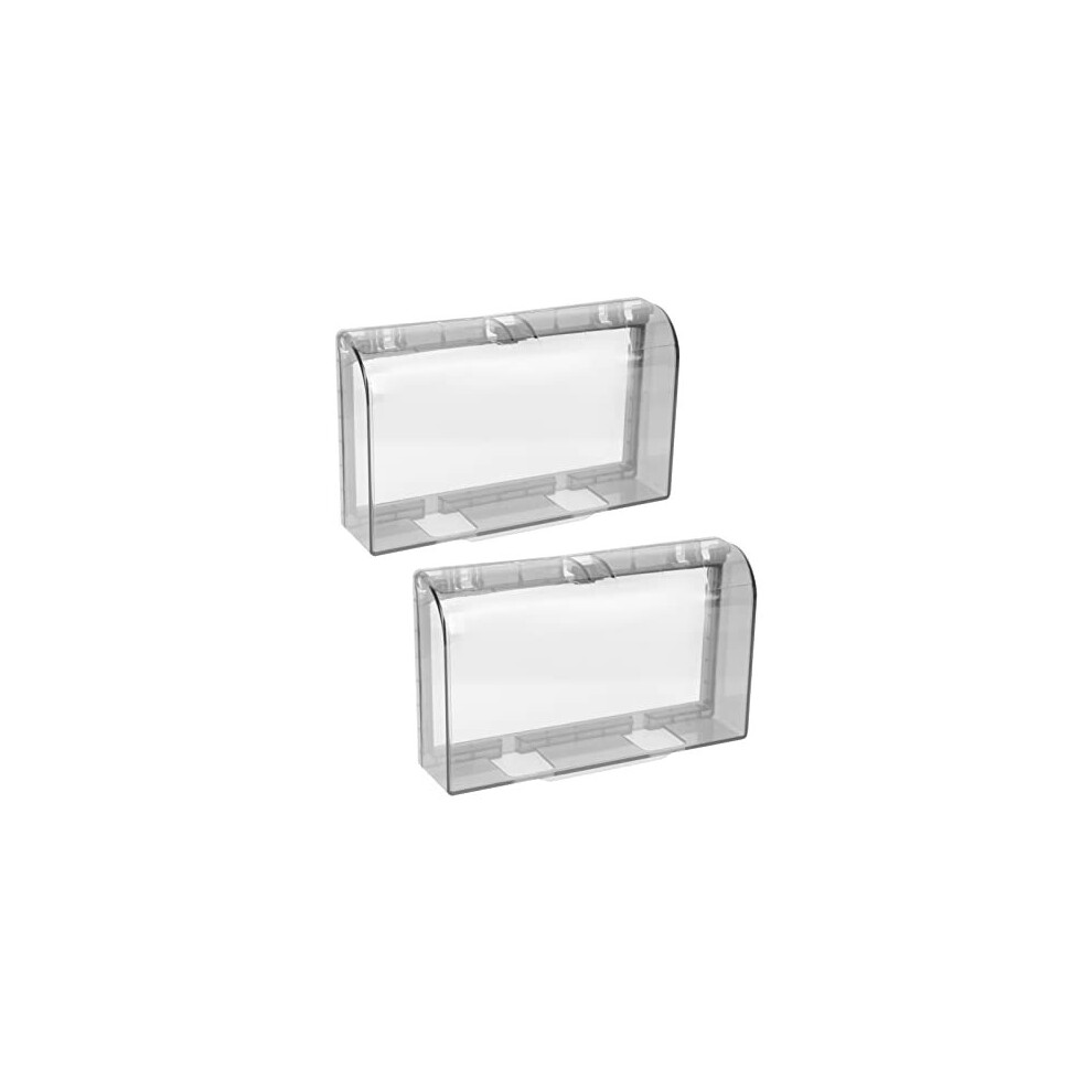 2Pcs Waterproof Wall Switch Socket Outlet Cover Transparent Wall Switch Face Plate Panel Box- Proof Box Guard Case Protector 5014542644016